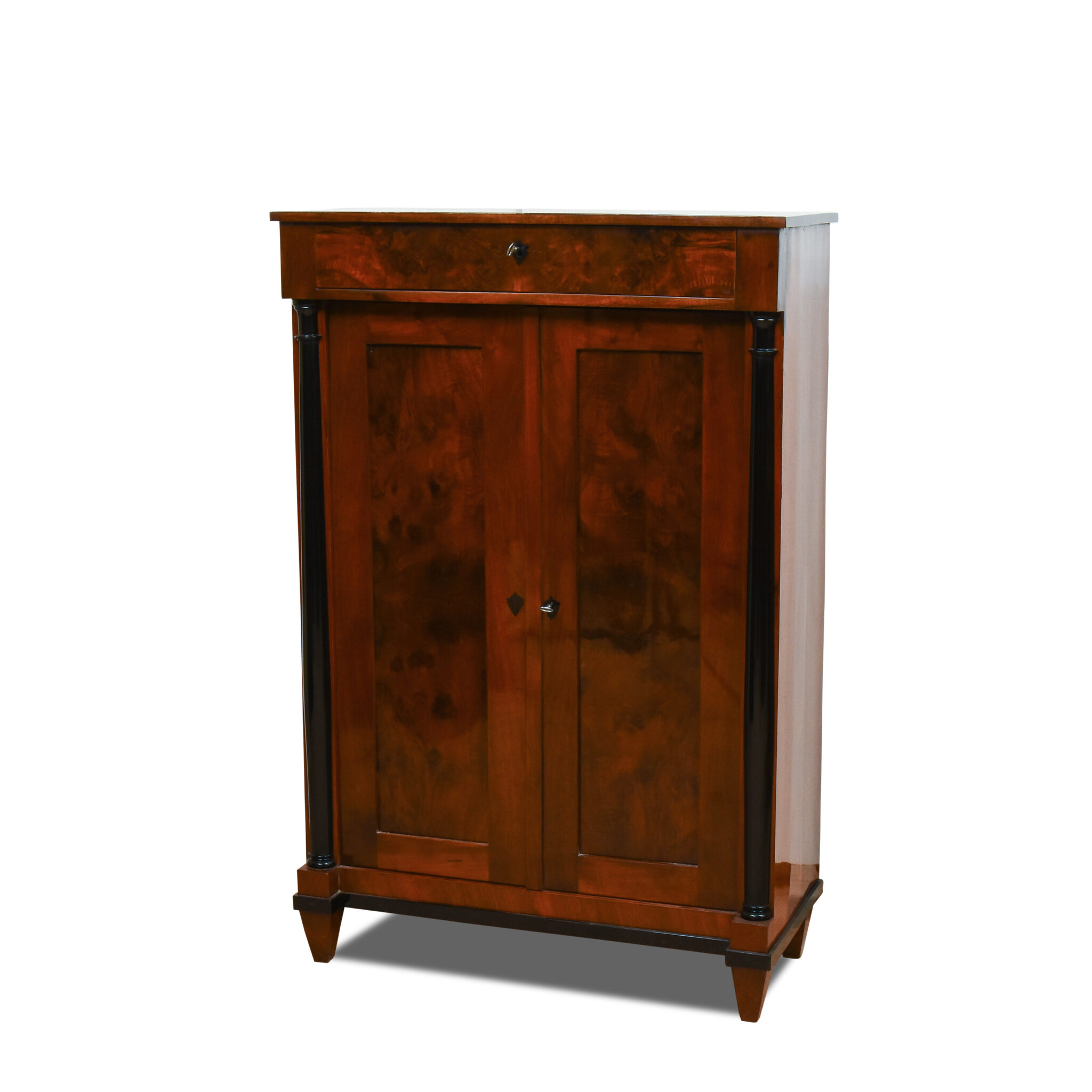 Biedermeier Vertiko, Nussbaum, um 1900