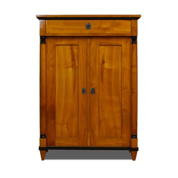 ANTIK SHOP Vertiko, Biedermeier, um 1900, Kirschbaum, Schellack handpoliert