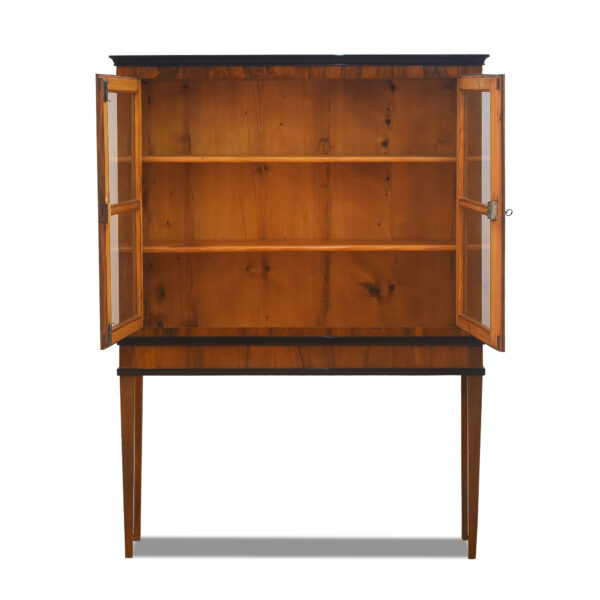 Vitrine Biedermeier Nussbaum Schellack handpoliert | 3344_2
