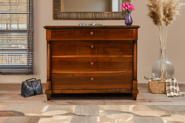 Kommode Biedermeier Nussbaum Schellack | 4591_8