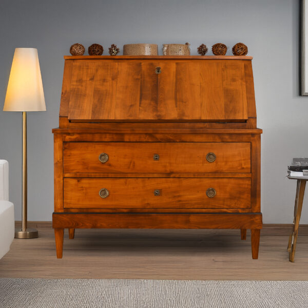 Sekretär Biedermeier Kirschbaum Schellack mattiert | 3942_1