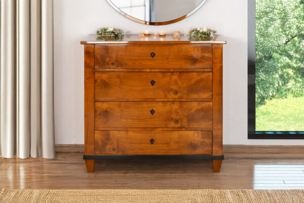 Kommode Biedermeier Kirschbaum Schellack handpoliert | 4222_1