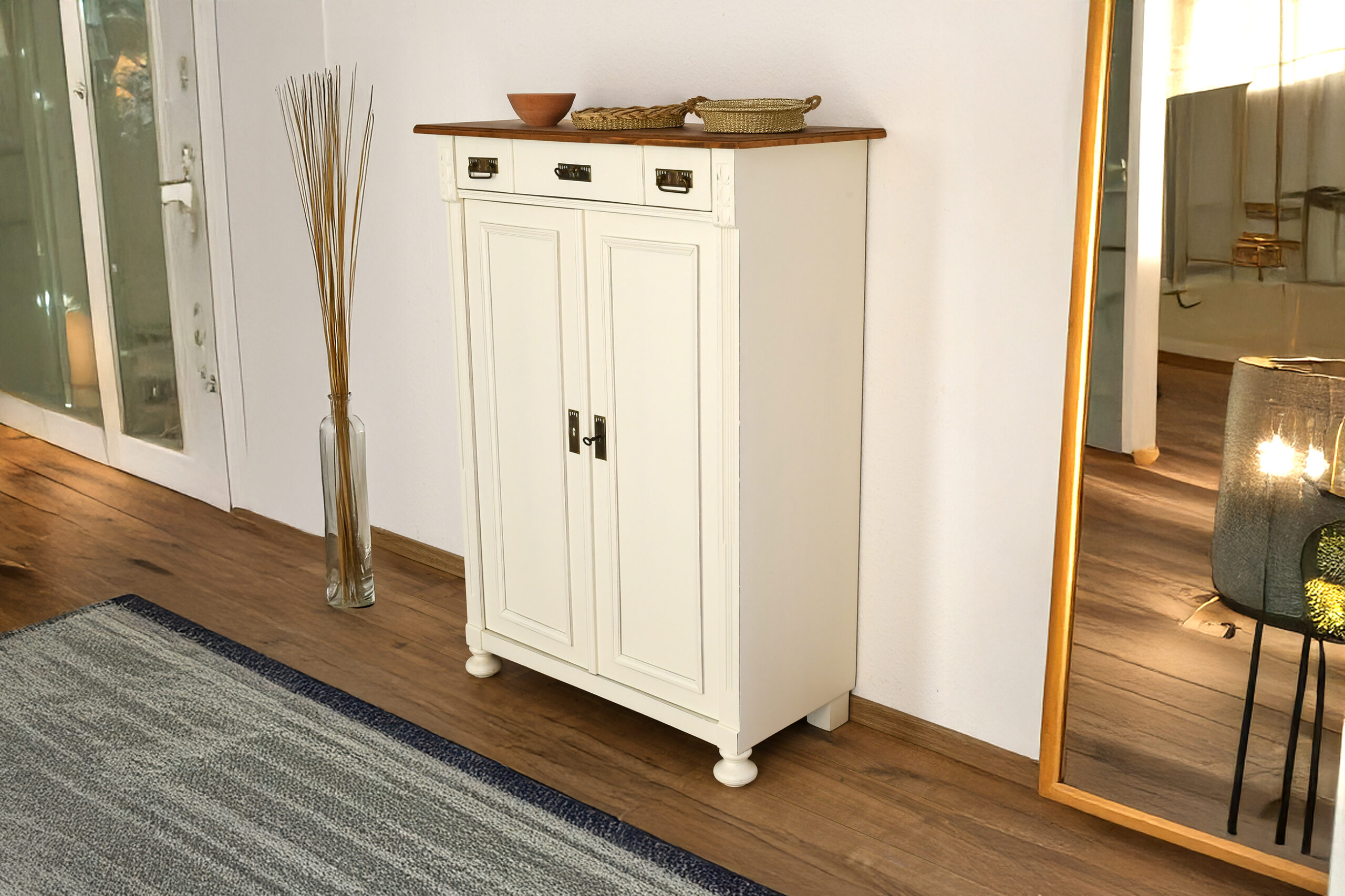 Vertiko Jugendstil Nussbaum Shabby Chic | 3241_2